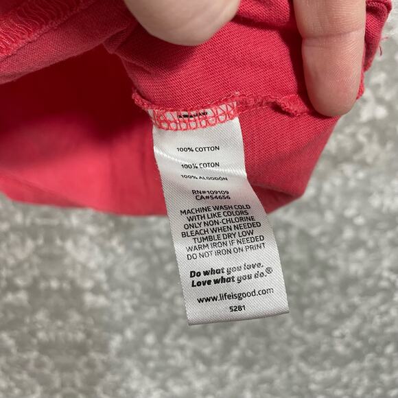 Life is Good Men's Red Short Sleeve Crusher Tee - Size XL - Gorpcore Classic Fit - Picture 6 of 8